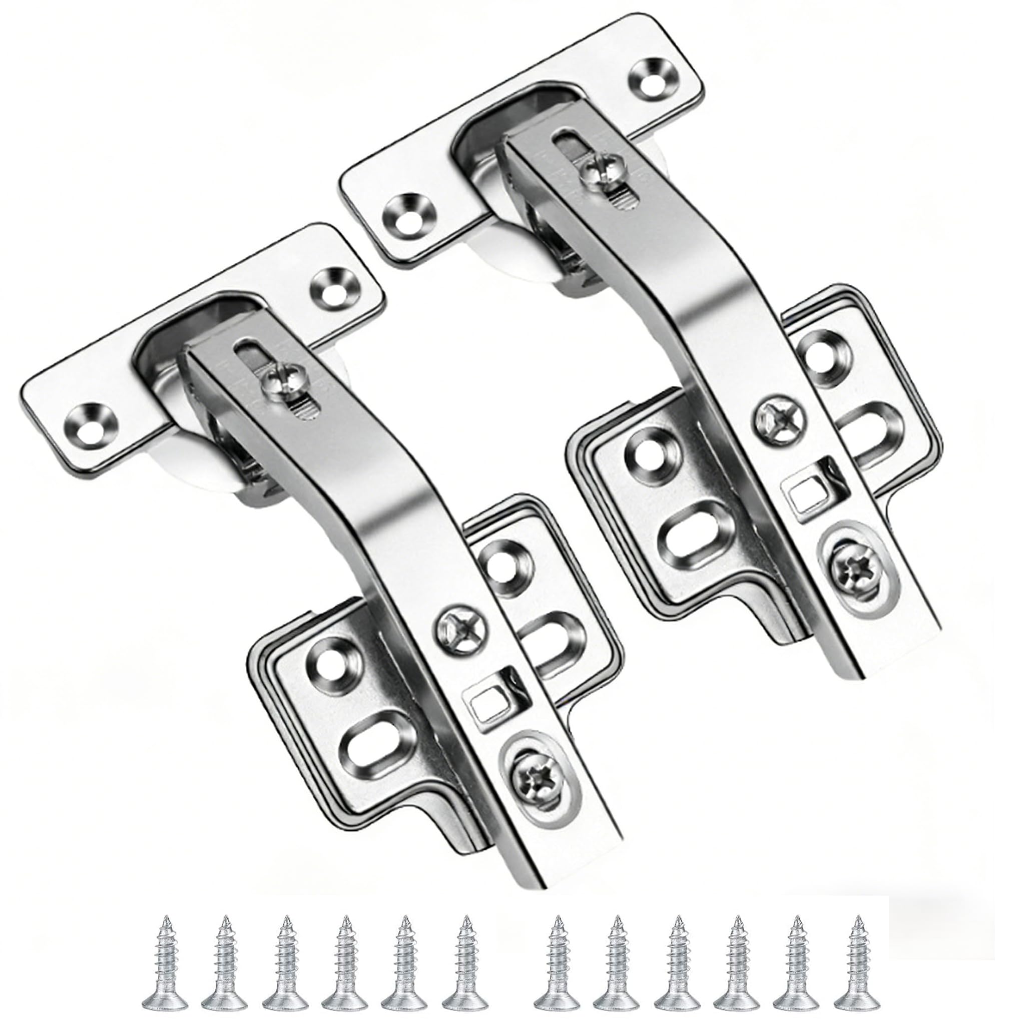 135 Degree Folded Door Hinges, Kitchen Cabinet Door Hinge with Screws, Concealed Corner Cabinet Hinges for Cabinets, Cupboards, Folded Door, 2-Pack