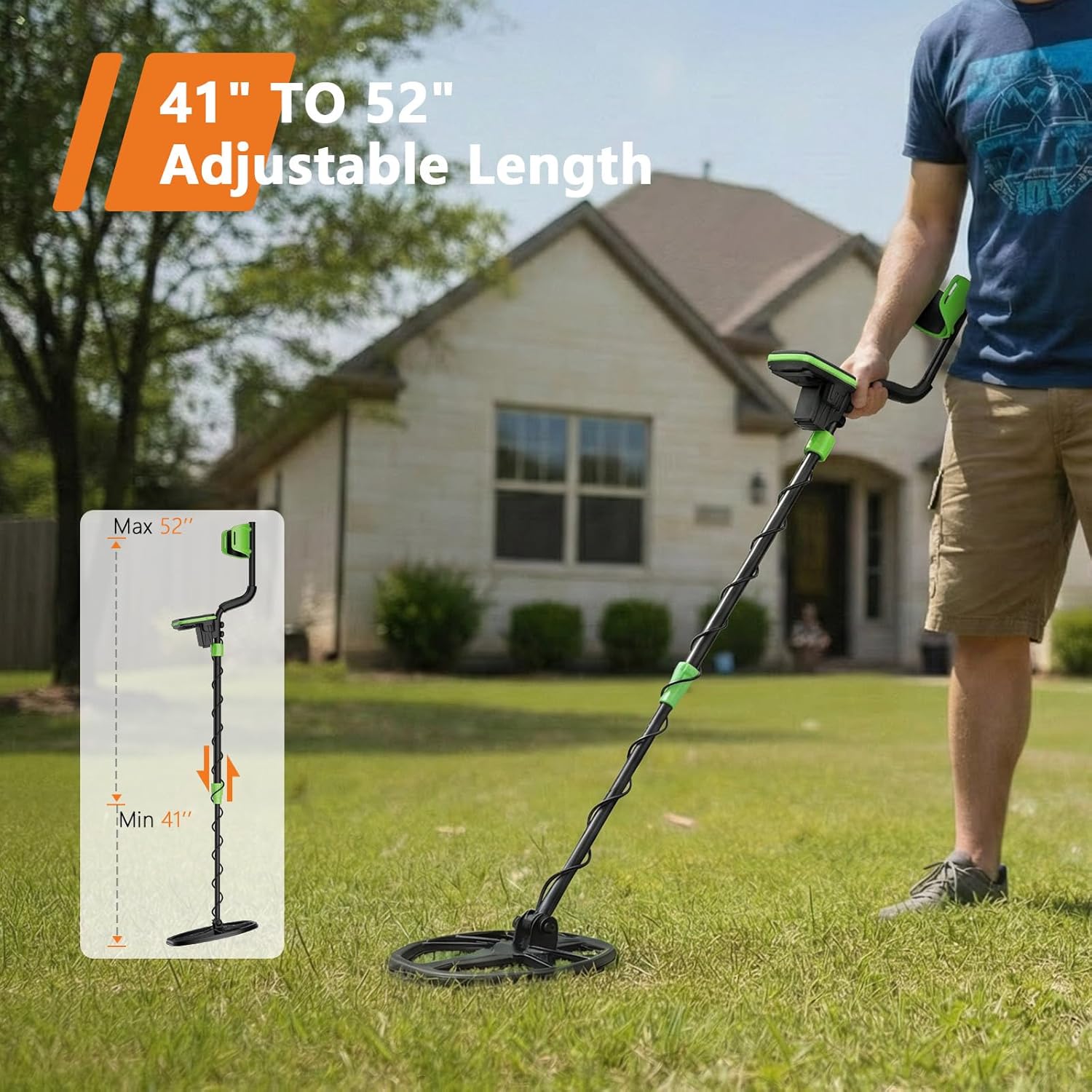 Metal Detectors for Adults & Kids, All Metal & Disc Modes for Gold Detector with High Accuracy 11" Search Coil