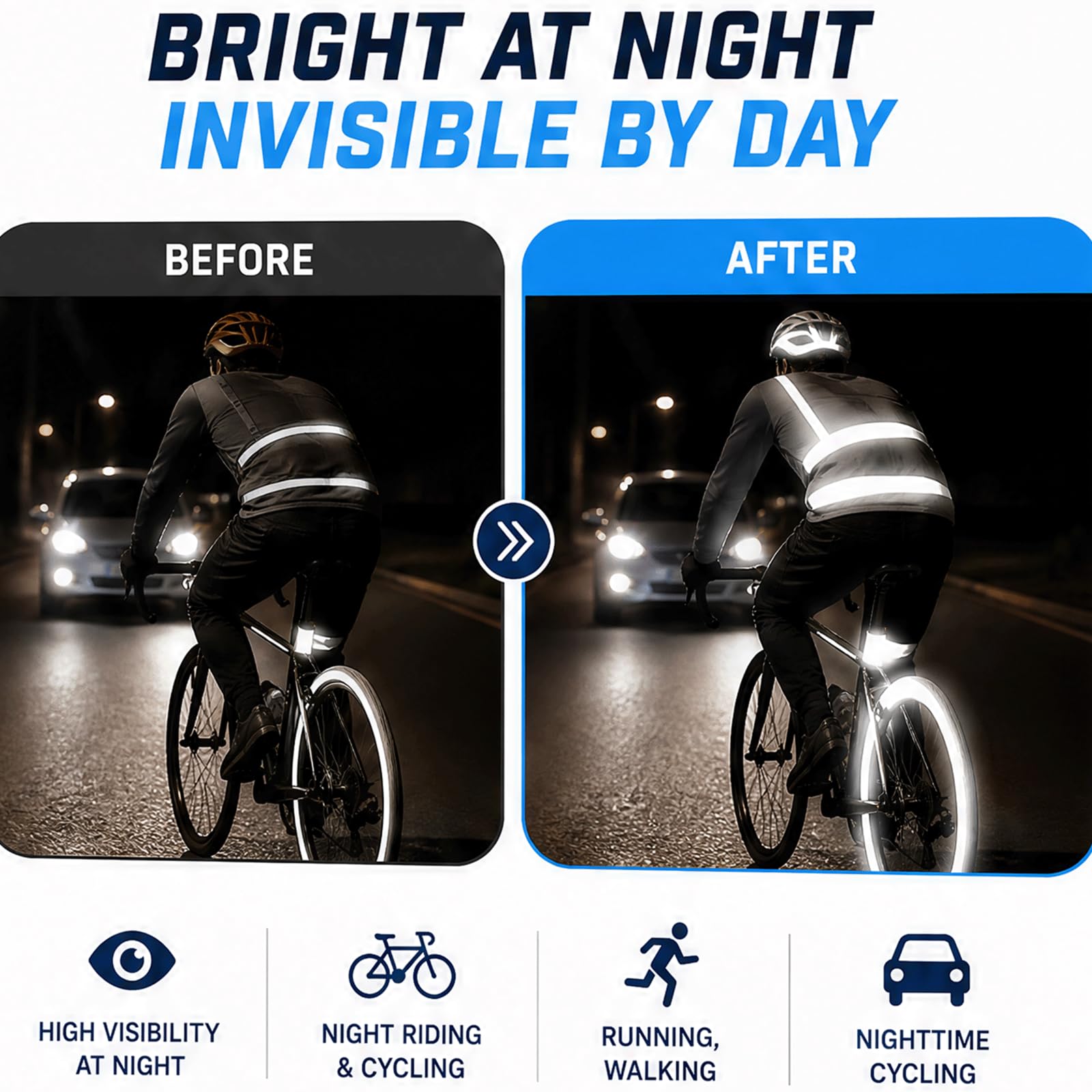 Night Reflective Spray-Clear Night Safety Coating Outdoor, Invisible Daytime Reflective Finish Spray, Mehrzweck wetterfest hohe Sichtbarkeit Reflektive Sprays (5PCS)