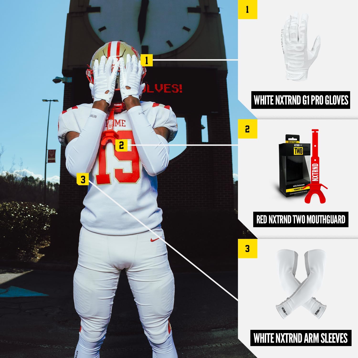 Nxtrnd G1 Pro Men's Football Gloves, Adult Sticky Receiver Gloves