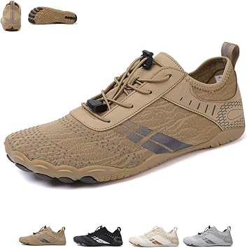 Copper Grounding Shoes Barefoot Shoes Women Men Outdoor 2026 Grounding Shoes Hiking Barefoot Shoes Women Men Running Gym Trainer Wide Fit Non-Slip Lightweight Orthopedic Khaki,245