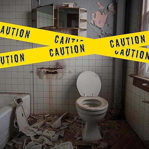 Vista 14 de Halloween Decorations,Halloween Caution Tape Roll 4.8CM*25M,Scary Party Halloween Decorations Indoor Outdoor,Yellow Do Not Enter Tape.Hazard Warning
