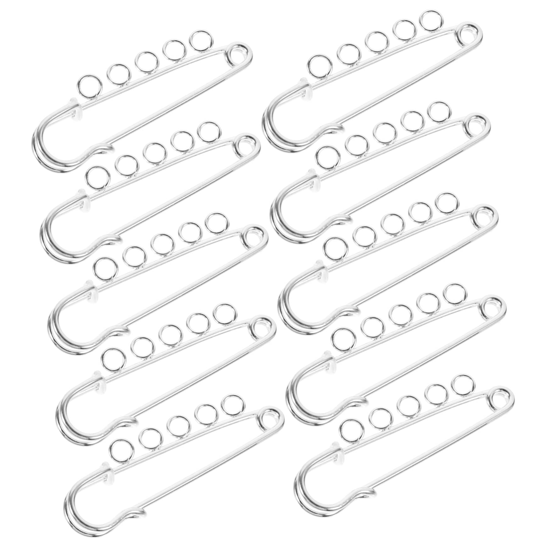STOBOK 50stücke Sicherheitsnadeln Für -bastelarbeiten Stabile Broschen Mit Löchern Für Schmuck Namensschilder Und Mehr Lang Silberfarben Robust Und Langlebig