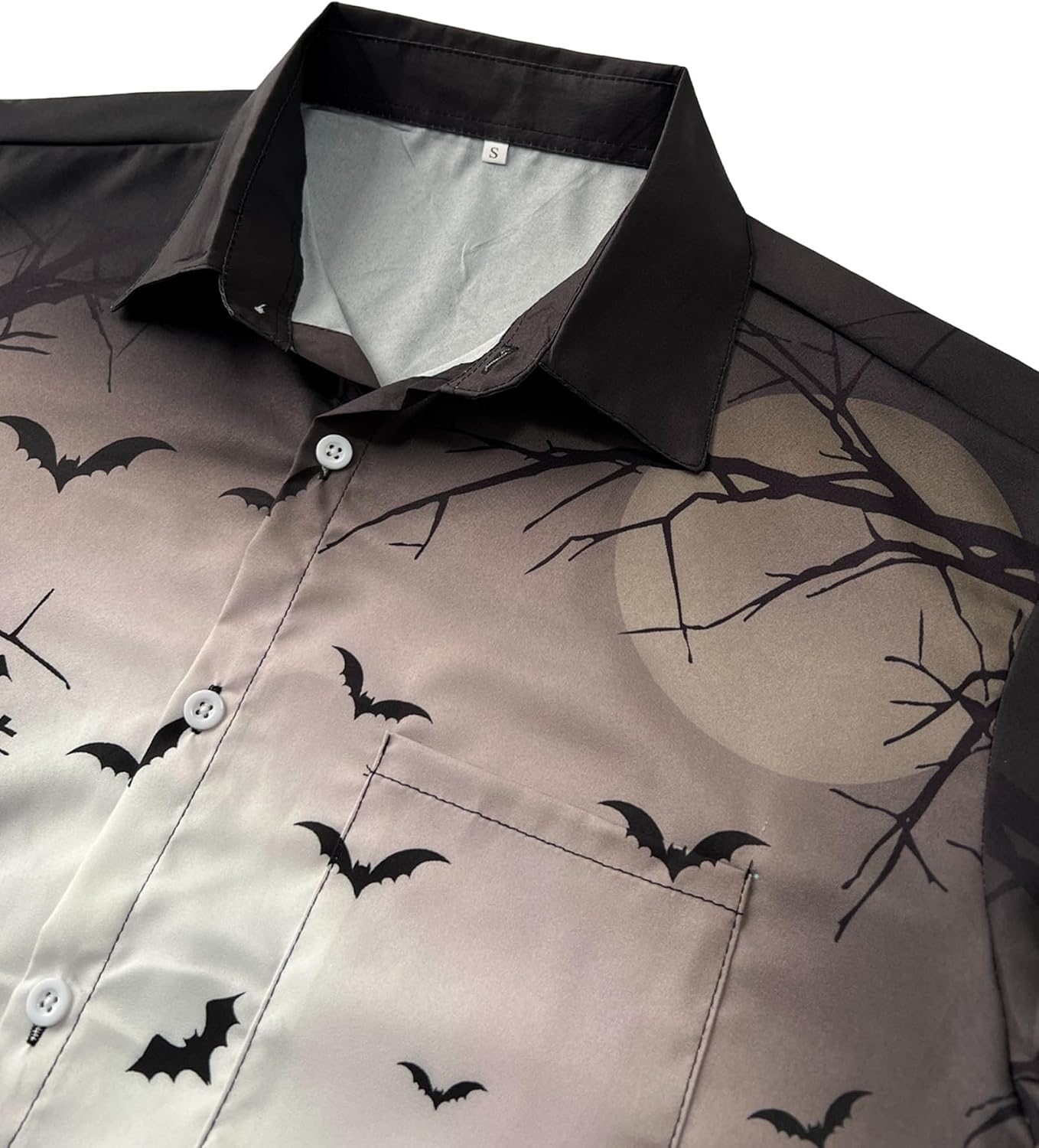 Men Halloween Shirt Pumpkin Short Sleeve Button Down Holiday Shirts