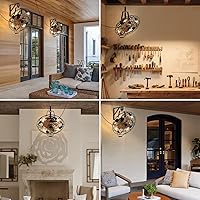 Vista 9 de CROSSIO Ventilador de montaje en pared de 21 pulgadas, ventilador de pared de 6 velocidades con control remoto, ventiladores de techo con cable