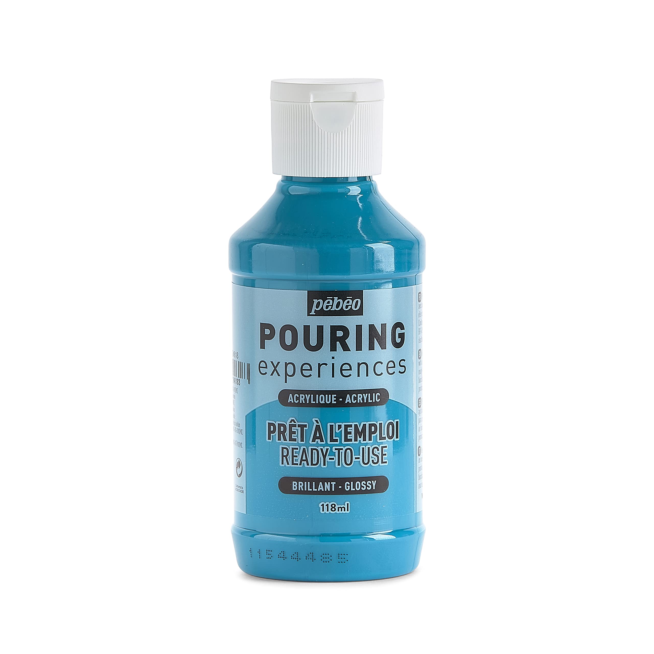Pebeo Pouring Experiences Acrylic Paint 118ml Turquoise Blue Pour Art