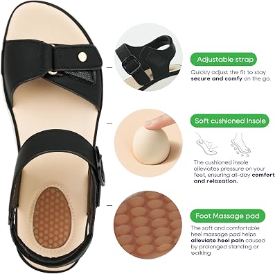ORTOREX Women Massage Sandals Orthopedic Walking Sandals
