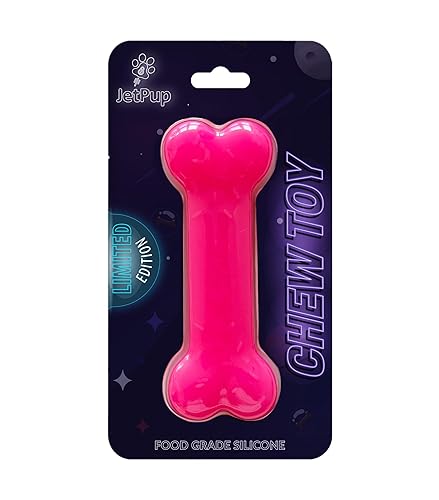 JetPup Pup Chew Toy - Bone - Human Grade Chew Toy - Human Pup Play - 100% Food Grade Silicone - (Pink Supernova* Limited Edition) - Pink Supernova
