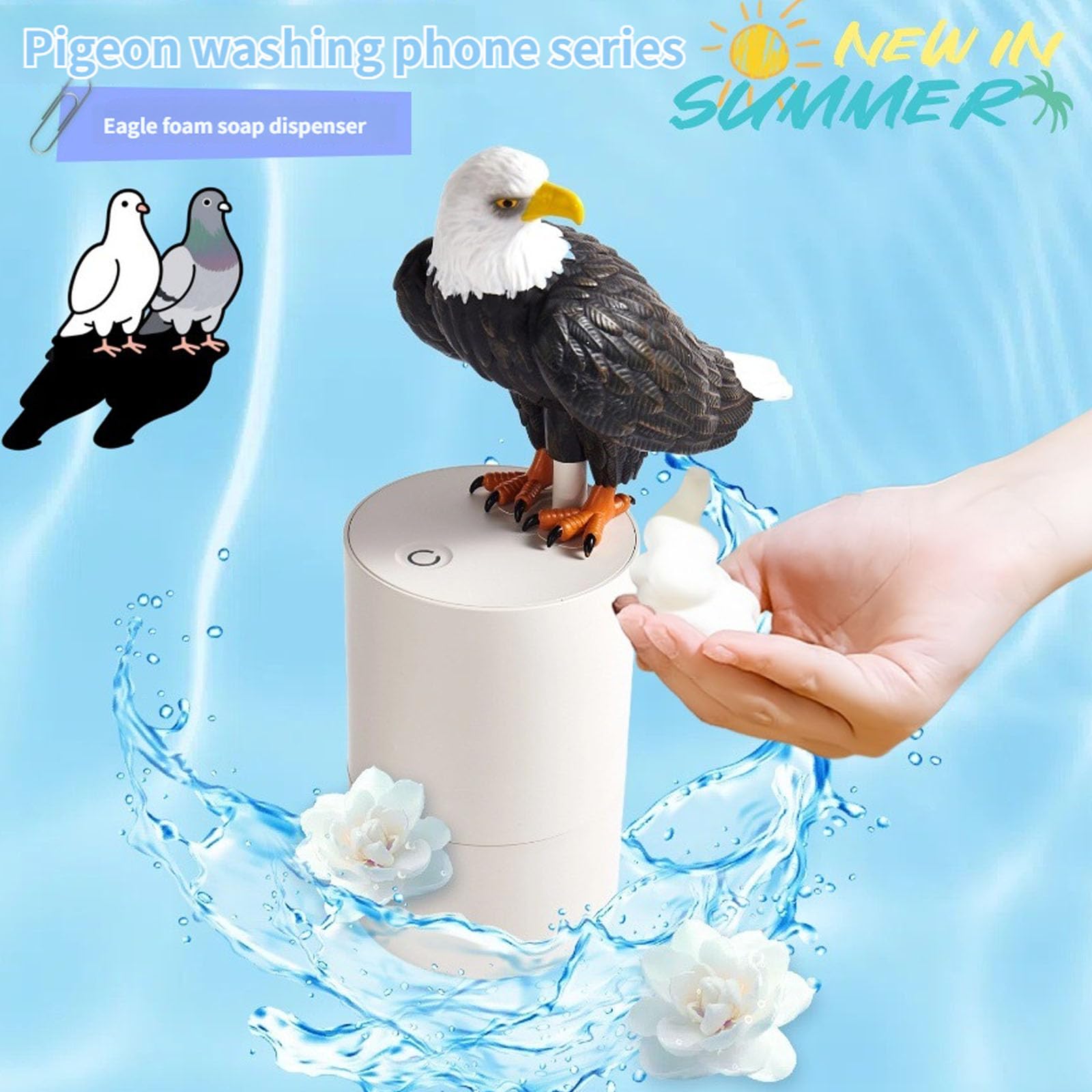 Elegante Dispenser Sapone in Schiuma con Serbatoi spaziosi, per la Famiglia, Bagno, l ' Ufficio Dispenser Automatico Sapone in Schiuma