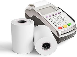 Kapco 100 x Thermal Rolls [57 x 40mm] | White Paper Till Rolls for Cash Register Receipt, Credit Card Machine, PDQ Terminal, POS & EPOS Machine | Thermal Receipt Paper