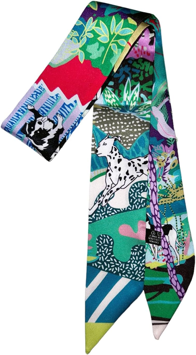 Elegant skinny Scarves for Women Holiday Gift Idea for Her Luxury Silky Ribbon for Purse Handle, Hair&Neck Fashion Accessory