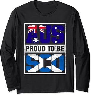 Proud Australian Scottish Mix Australia Scotland Heritage Long Sleeve T-Shirt