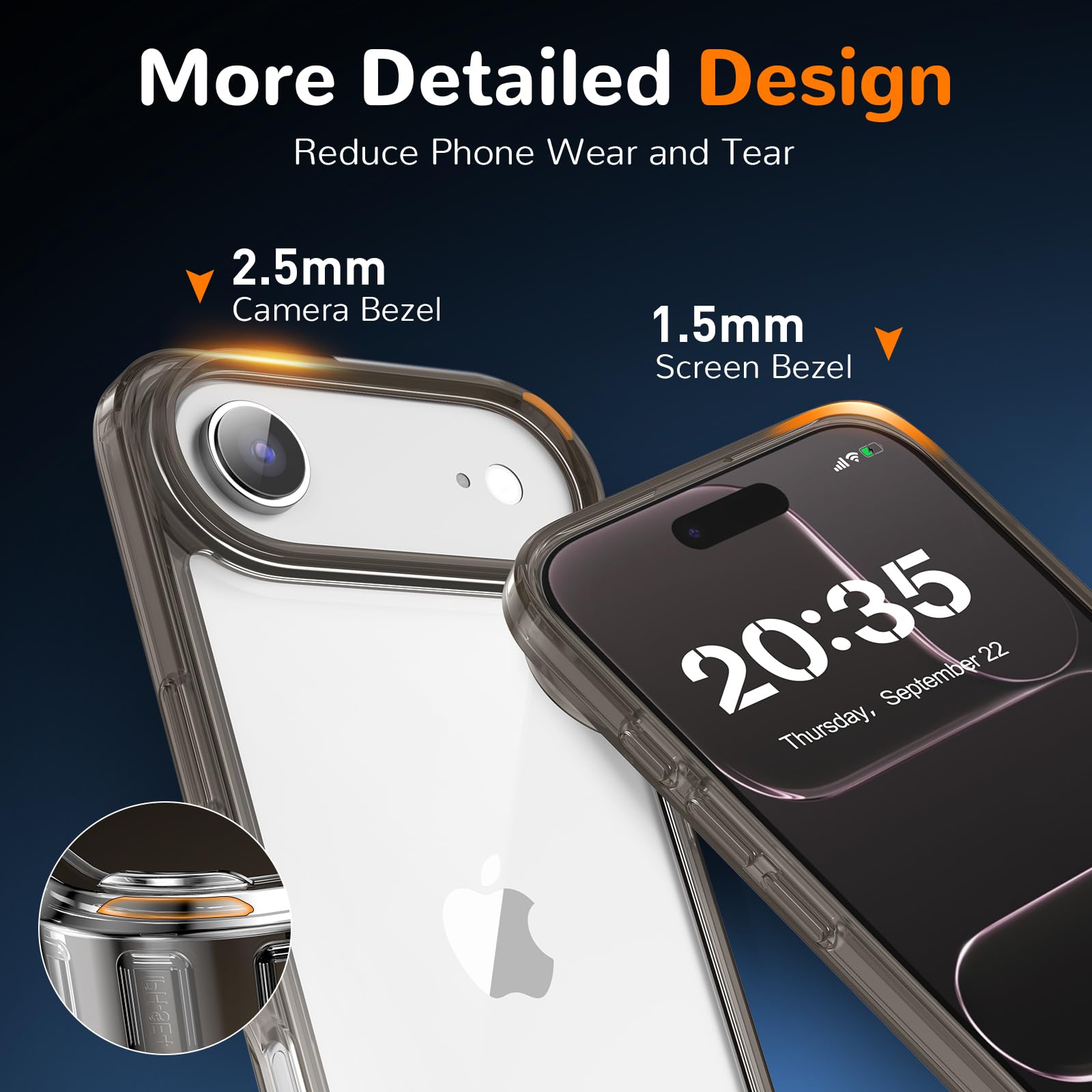 Clear Case for iPhone 15, Ultra Thin, Shockproof TPU Cover, Anti-Yellowing, Crystal Clear, Phone Case for Apple iPhone 15 - Clear — view 134