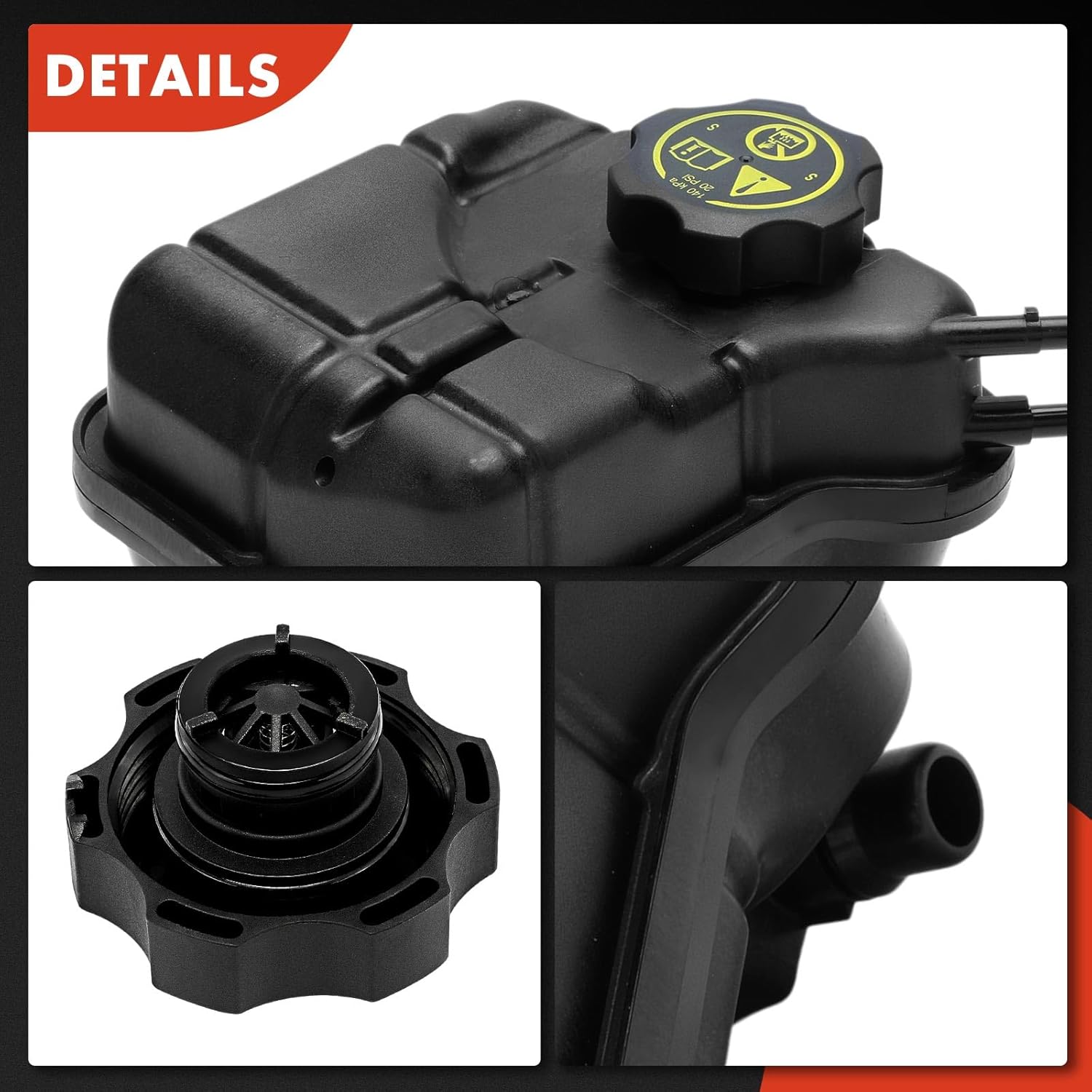 A-Premium Engine Coolant Overflow Recovery Reservoir Tank [with Cap & Sensor] Compatible with Saab 9-5 2010-2011 2.8L - Front Side
