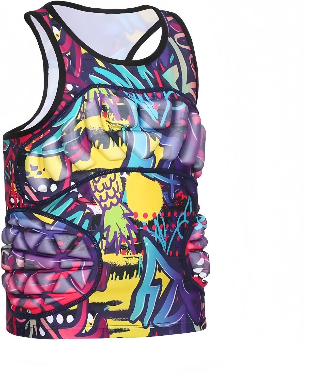 Topeter Kids Chest Protector Vest with Rib Guards for Boys & Girls, Youth Padded Compression Shirt for Football, Baseball