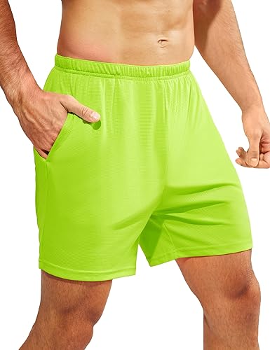 Miniatura 1 de MIER Pantalones cortos deportivos para hombre, para correr, gimnasio, entrenamiento, 5 pulgadas, de secado rápido, pantalones cortos ligeros con