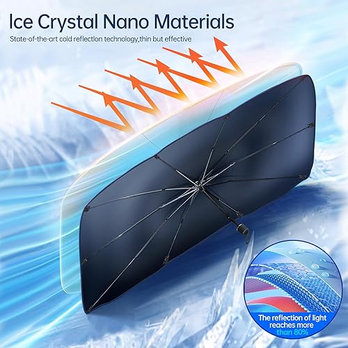 Miniatura 5 de 2024 Upgrade Twignet Sedan SUV Car Windshield Sun Shade,Foldable Automotive Windshield Shade, UV Protection & Heat Insulation Foldable Sun Shade,