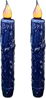 Vista 25 de CVHOMEDECO. Velas de cera real sumergidas a mano, funciona con pilas, temporizador LED, velas cónicas sin llama primitivas del país, 6-3/4 pulgadas