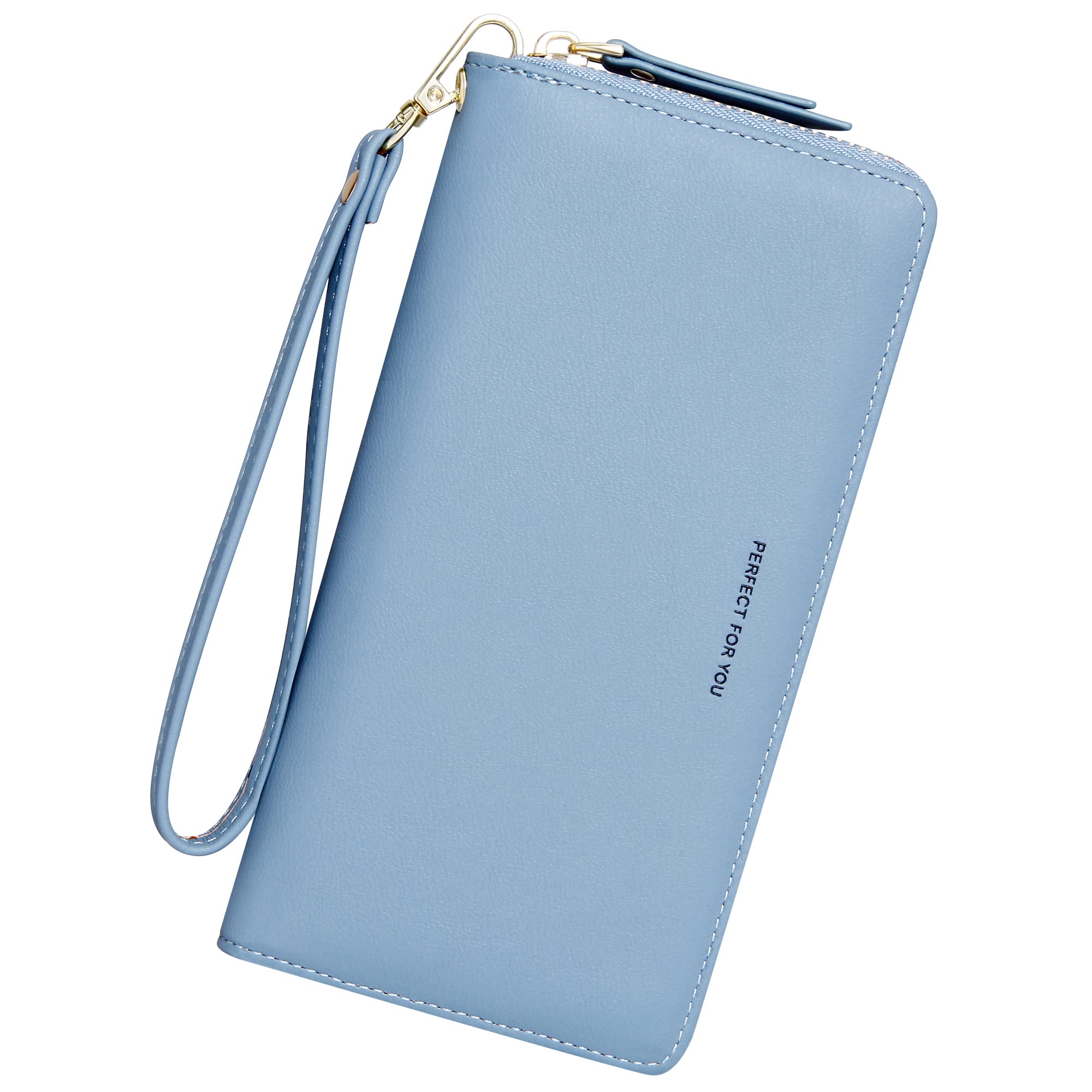 GEEAD Custom Design Wristlet Wallets for Women PU Leather RFID Blocking Wallet