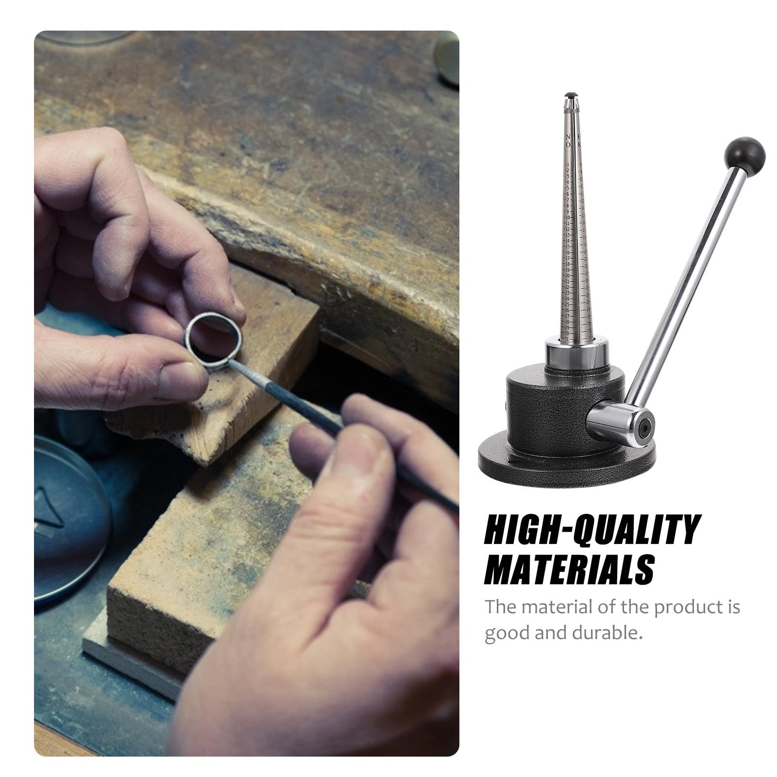 Mikikit Expansor Estilo Coreano de Anillo de Acero Cuatro Escalas de Medición, Herramienta Práctica para Ajustar y Ampliar el Tamaño del Anillo