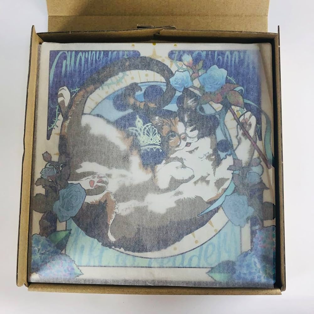 【高品質】ブルーローズにゃんこキャンバスアート 高品質】ブルーローズにゃんこキャンバスアート