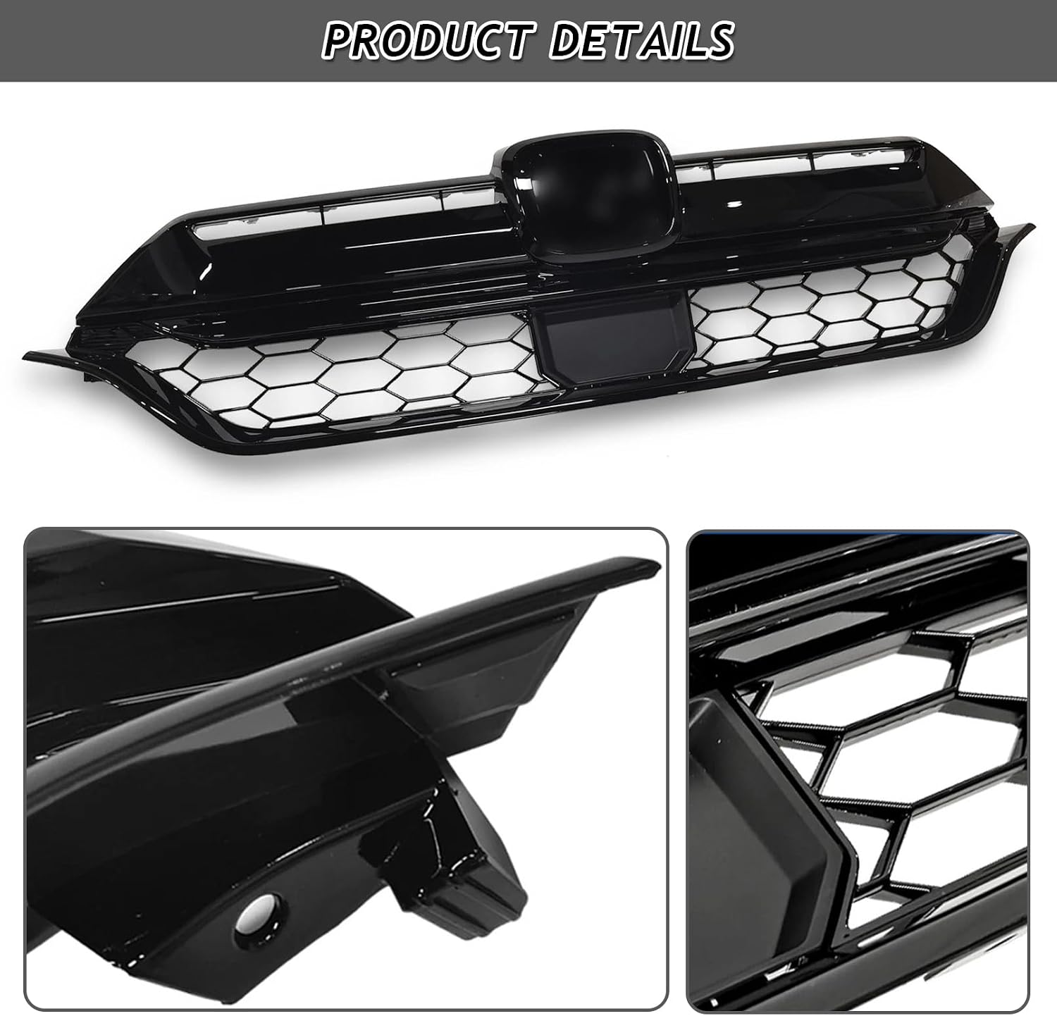 Bewild Front Bumper Grille & Fog Lights Assembly & Upper Lower Trim Strips & Bracket Fit For 2020 2021 2022 Honda CRV Front Replacement Accessories