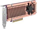 QNAP QM2-2P-384A Dual M.2 NVMe SSD Expansion Card - Supports Two 2280/22110 Gen3 x4 Drives, PCIe Gen3 x8 Host Interface, Low-Profile Bracket Included (2 x SSD)