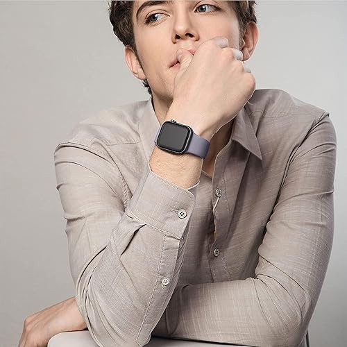 Miniatura 5 de Compatible con Apple Watch Band 1.614 in 1.575 in 1.496 in 1.929 in 1.772 in 1.732 in 1.654 in, correa deportiva de silicona suave con cierre