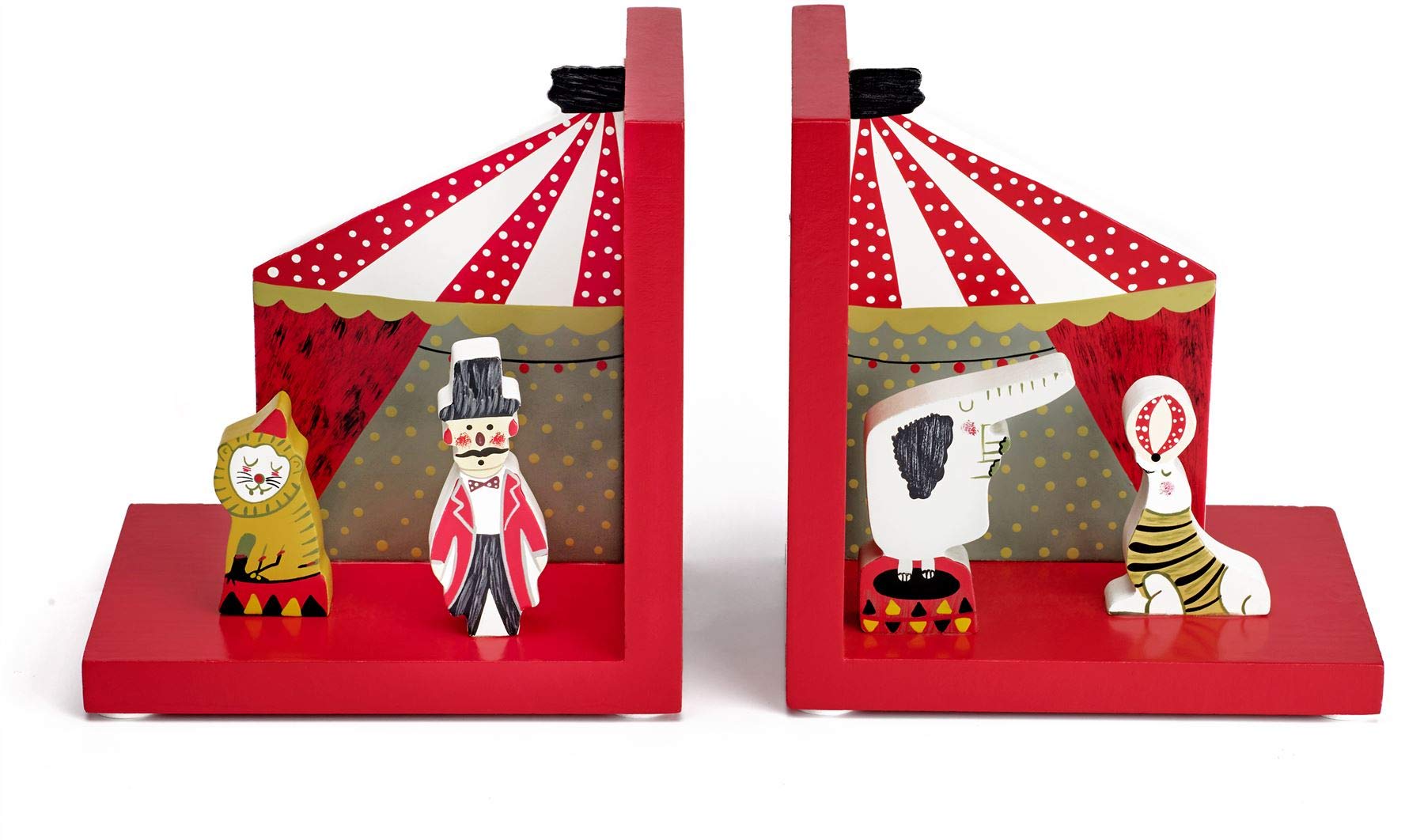 Mousehouse Gifts - Sujetalibros infantiles 3D - Madera - Temática circo
