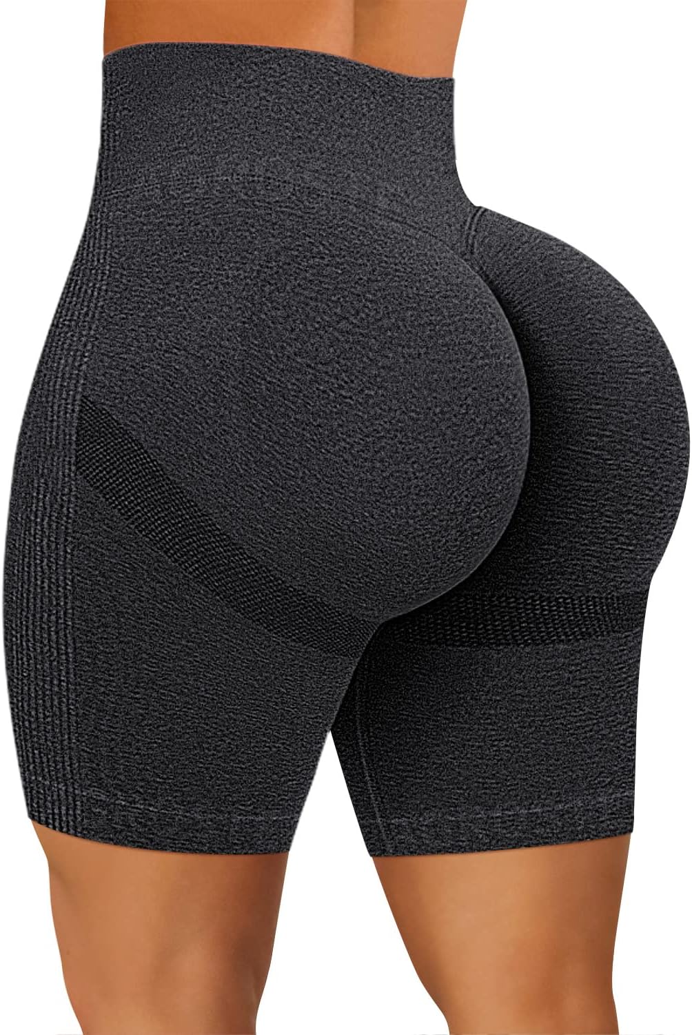 A AGROSTE High Waist Workout Shorts for Women Seamless Scrunch Butt Lifting Short Gym Smile Contour Cycling Biker Shorts