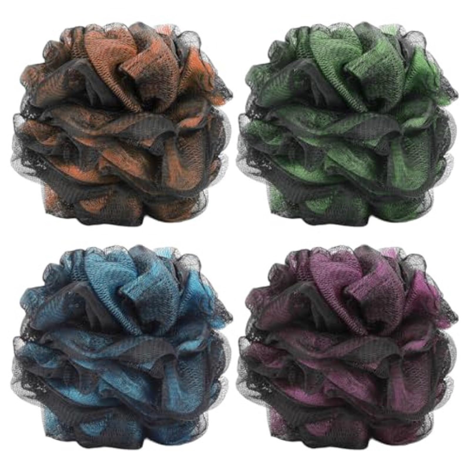 Fleurs de Douche Loofah Sponge 60g/Piece Pack of 4