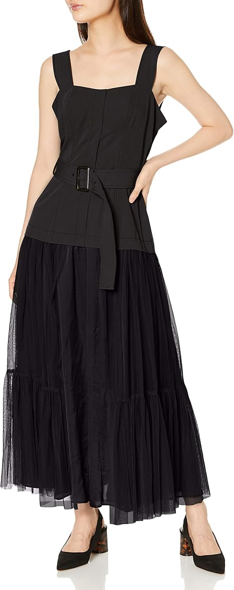 Amazon Co Jp フレイ アイディー チュールスカートタイトドレス Fwfo1525 レディース 服 ファッション小物