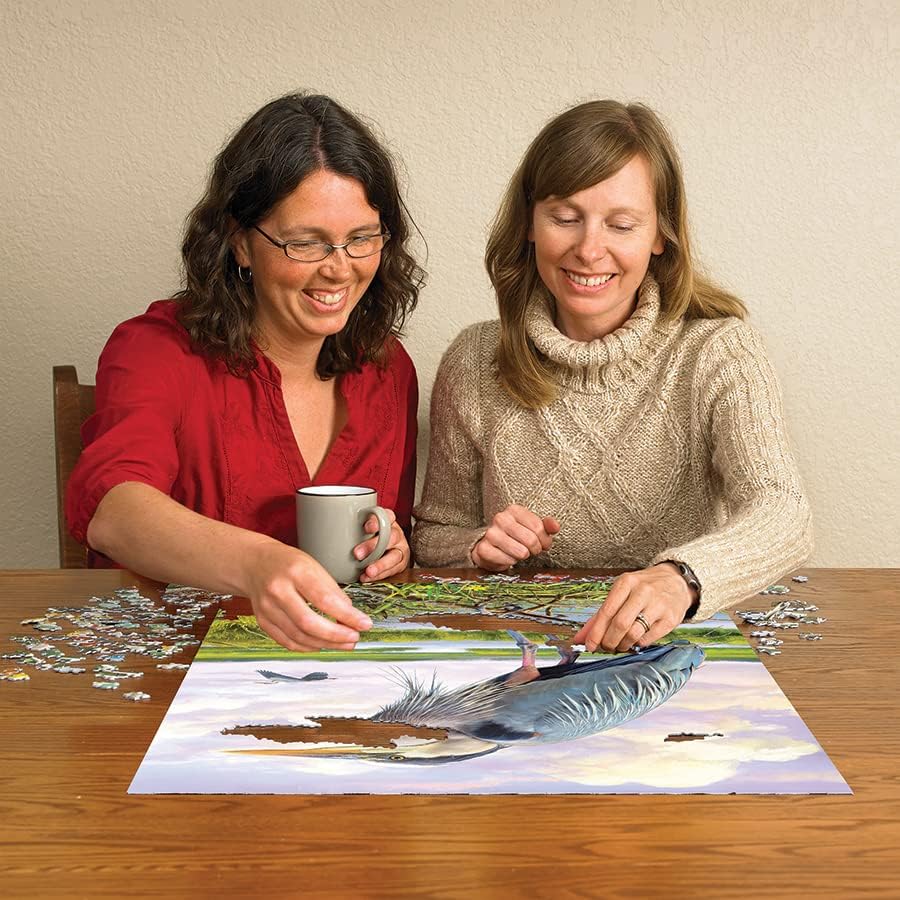 Cobble Hill 1000 Piece Puzzle - Heron - Sample Poster Included