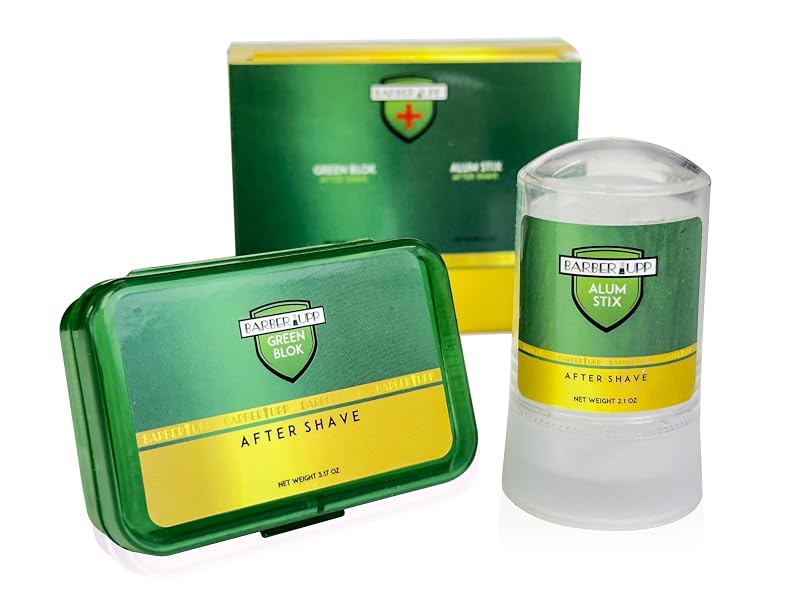 Alúmen sólido BARBERUPP para barbear com estojo portátil, 100 g, conjunto com 2