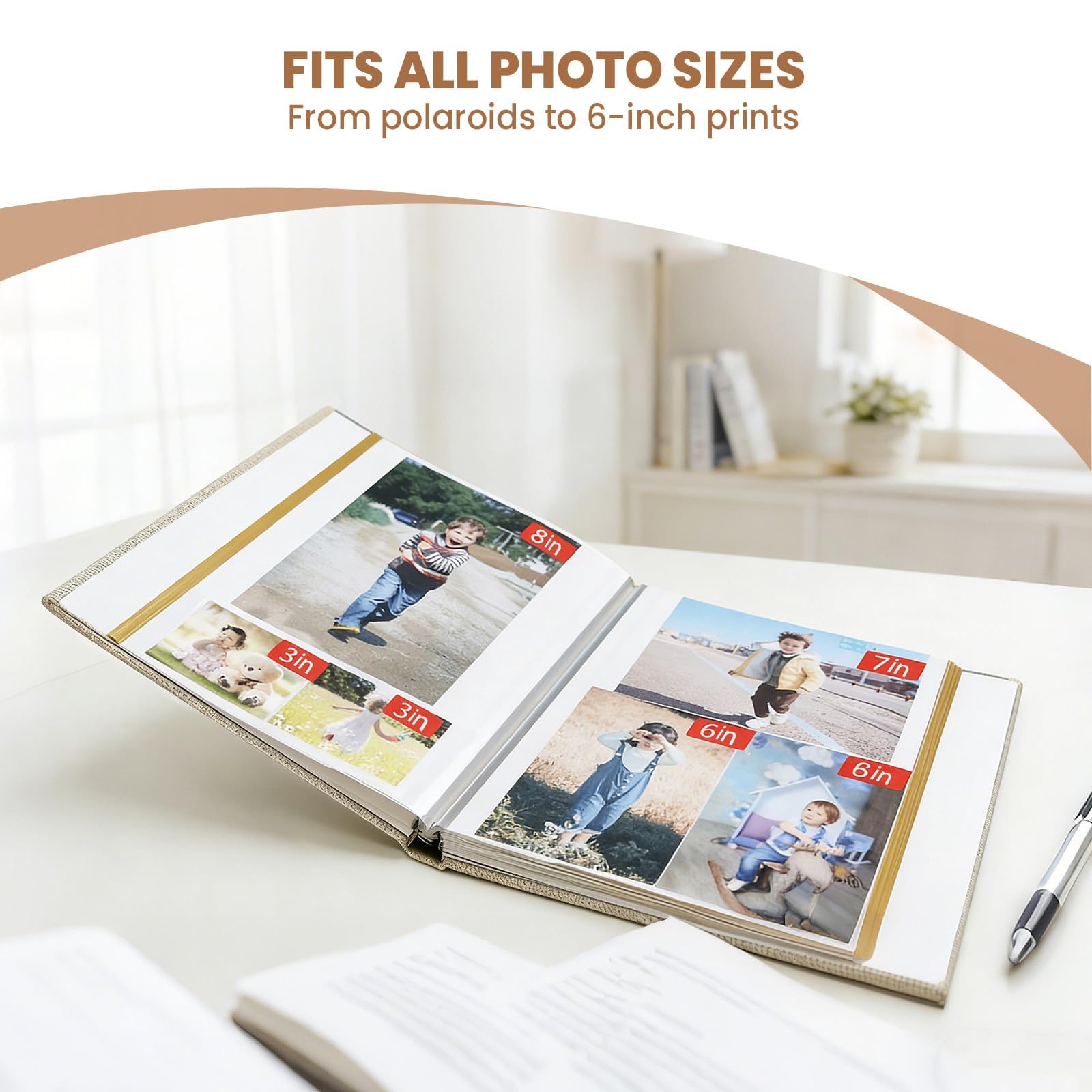 Álbum de recortes de fotos autoadhesivo, 2 piezas, páginas interiores laminadas compatibles con fotos de 3 a 10 pulgadas, álbum de recuerdos hecho a mano, regalo creativo ideal para amigos y