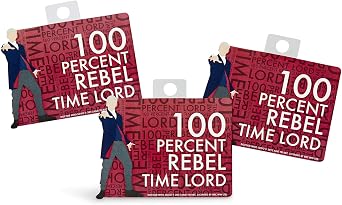 Doctor Who Sticker "100% Rebel Time Lord" - Twelfth Doctor 4-Inch Vinyl Sticker - Graphic Print Decals - Accessories For Wall, Car, Bumper, Laptop, Window - Classic Peter Capaldi DW Decal Stickers