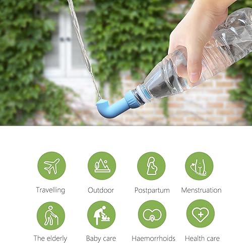 Miniatura 2 de Paquete de 3 bidés portátiles para inodoro, viajes, senderismo, camping, compatible con cada botella, pulverizador de bidé Shattaf