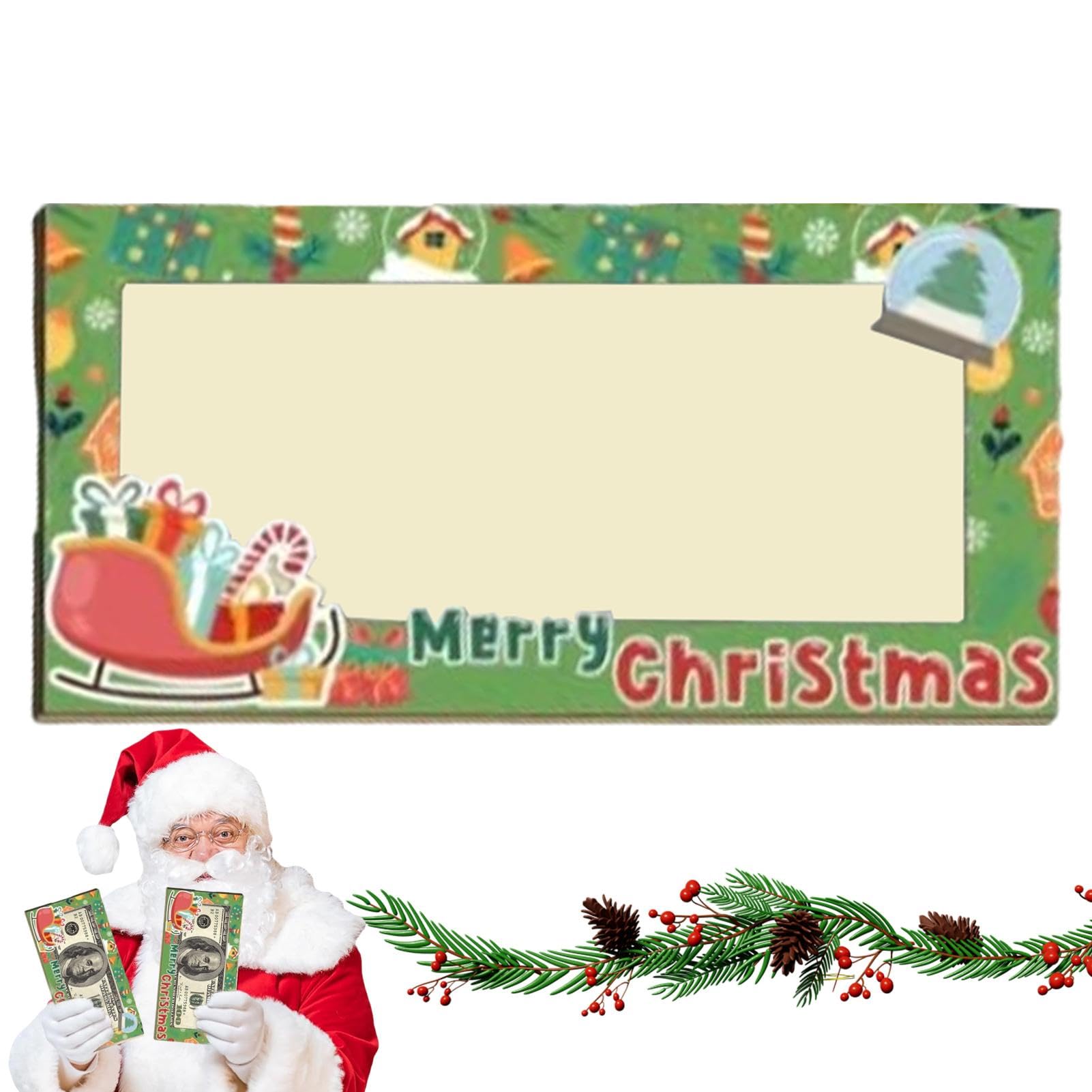 Titular de dinero de Navidad, Titulares de efectivo de Navidad,Titular de tarjetas de dinero Tarjetas de Navidad divertidas - Decoraciones navideñas de madera, soporte para efectivo, recuerdo de fiest