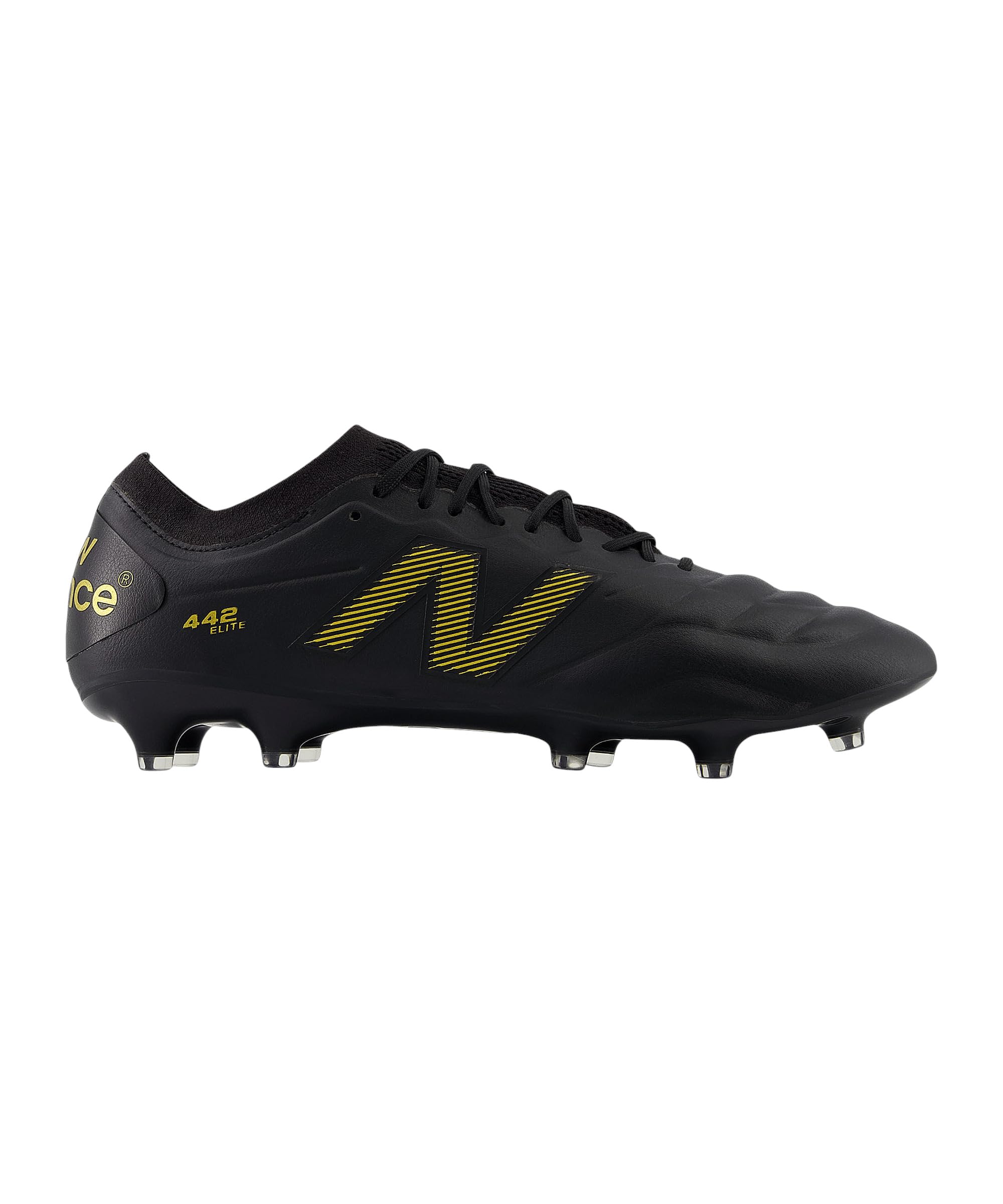 Amazon | New Balance メンズ 442 Elite Fg V2, ブラック/ゴールド