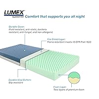 Vista 2 de Lumex Select - Colchón de cama de hospital, espuma médica multicapa, resistente a líquidos, individual XL, 35 x 80 pulgadas