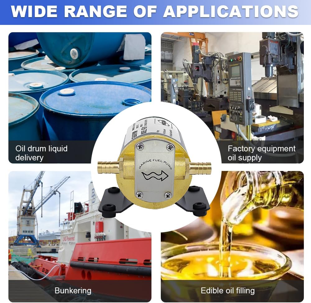 HNZXIB Electric Oil Transfer Pump 12V Fuel Transfer Pump,Diesel Self Priming Pump 12L/min Electric Scavenge Oil Extractor Suitable for Diesel, Kerosene, Oil Change Pump Extractor (12V)