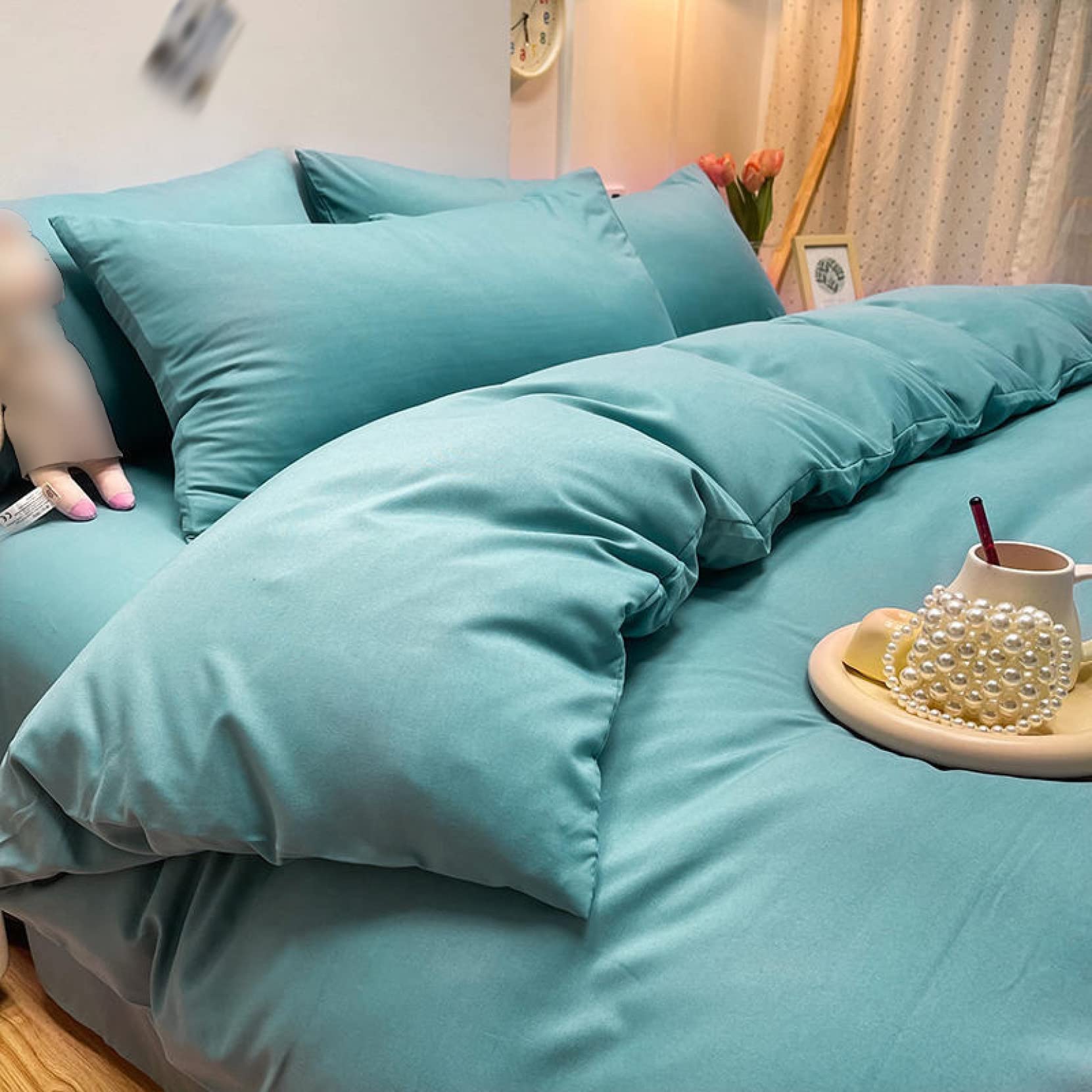 Amazon｜セミダブル 4点セット 掛け布団カバー 吸汗 1.8m 布団カバー