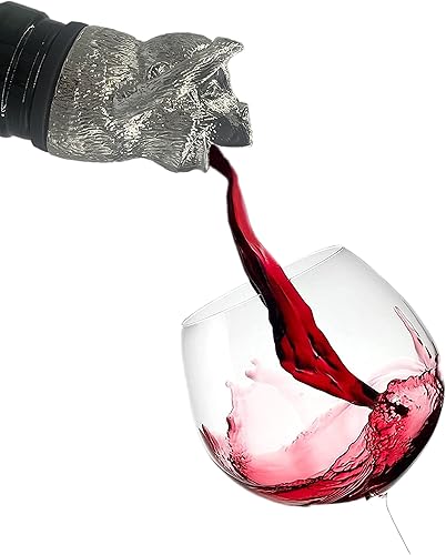 Miniatura 4 de Aireador de vino para perros de acero inoxidable y vertedor de licor, decantador de lujo para bar y hogar, vertedor de animales de vino y difusor de