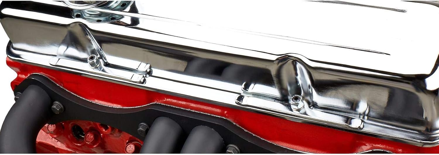 Speedway Motors Valve Cover Hold Down Clamps Set of 8 for SBC V8 Engines, 5 Inch Steel Clamps with Durable Black Finish for Secure Valve Cover Mounting