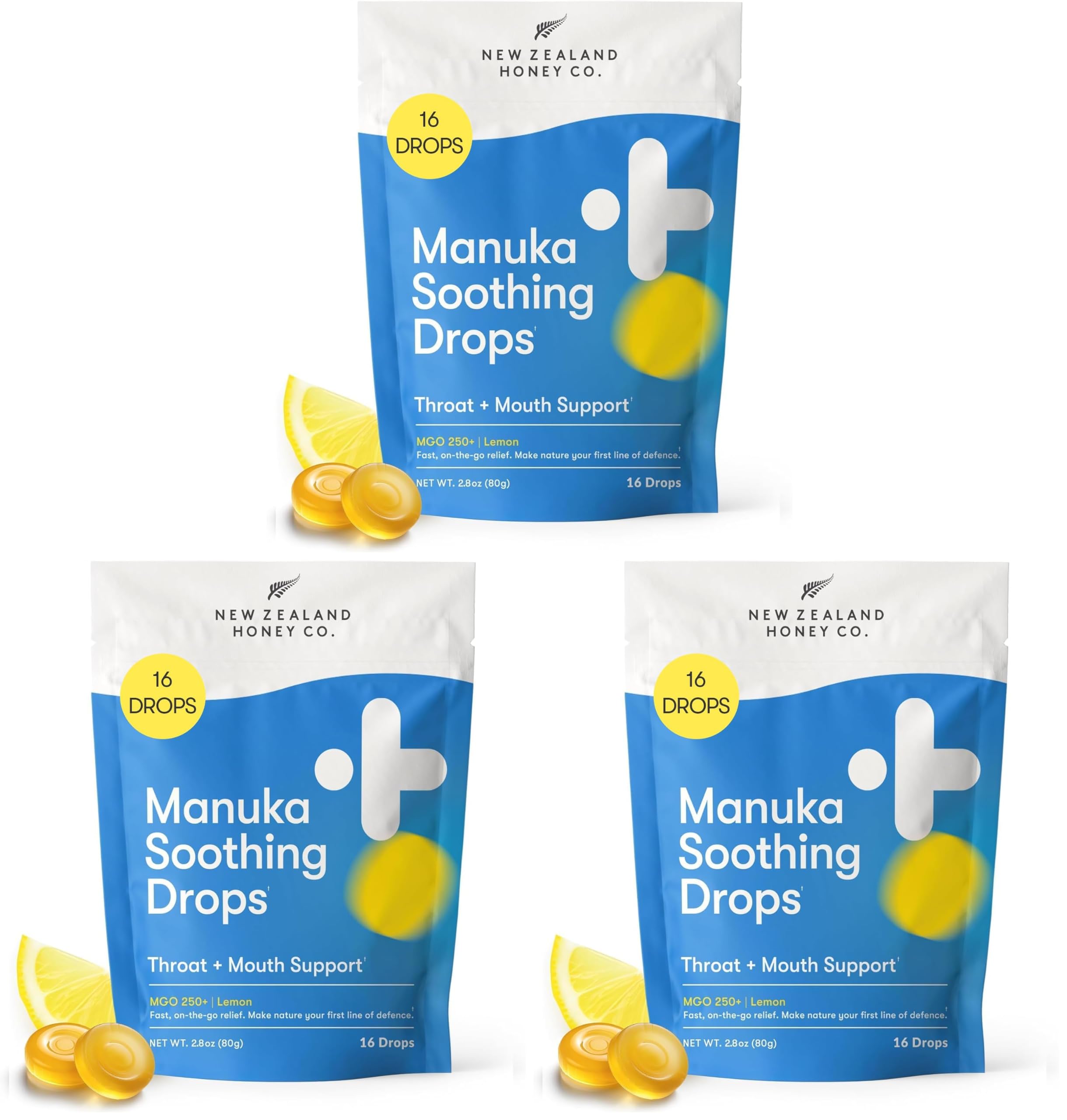 NEW ZEALAND HONEY CO. Manuka Honey Drops with Lemon MGO 250+ (16 Pack) — Amazon image 12