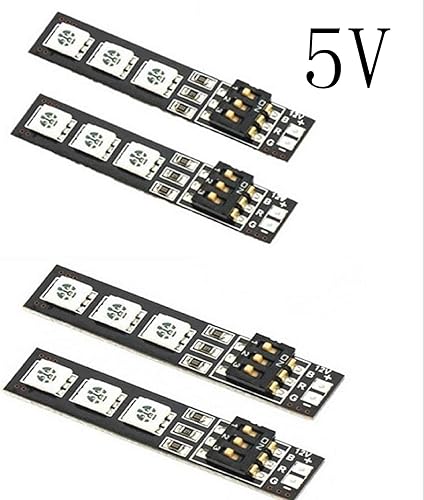 Miniatura 2 de ShareGoo - Tira de luz nocturna LED RGB de 7 colores 5V 5050 con interruptor DIP para QAV250 FPV 210 ZMR250 F450 F550 Quadcopter..