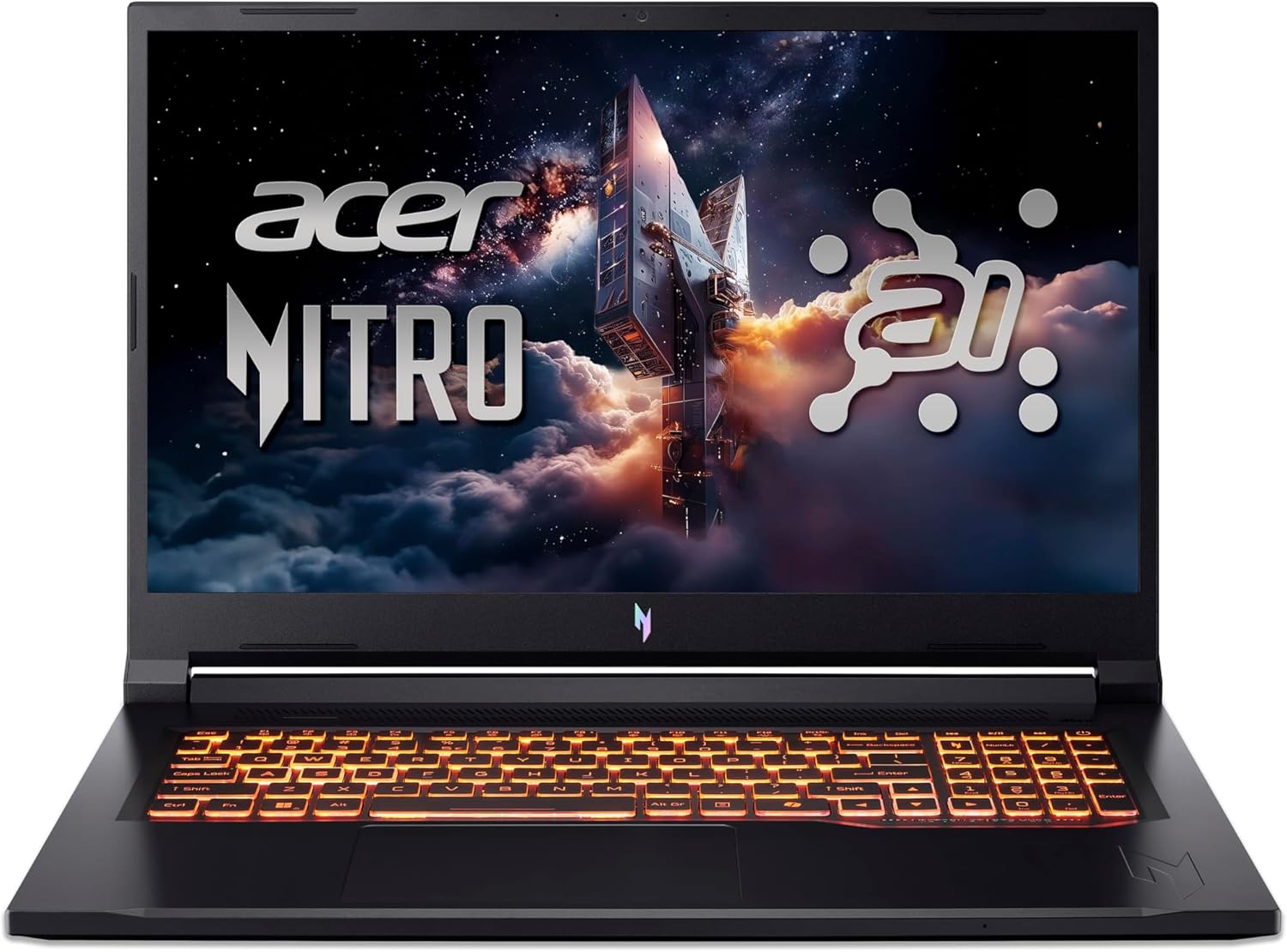 acer Nitro V 17 AI (ANV17-41-R0BS) Gaming Laptop, 17 Inch FHD IPS 144Hz Display, AMD Ryzen 7 260, 16 GB RAM, 1 TB SSD, NVIDIA GeForce RTX 5060, Windows 11, QWERTZ Keyboard, Black – acer product photo