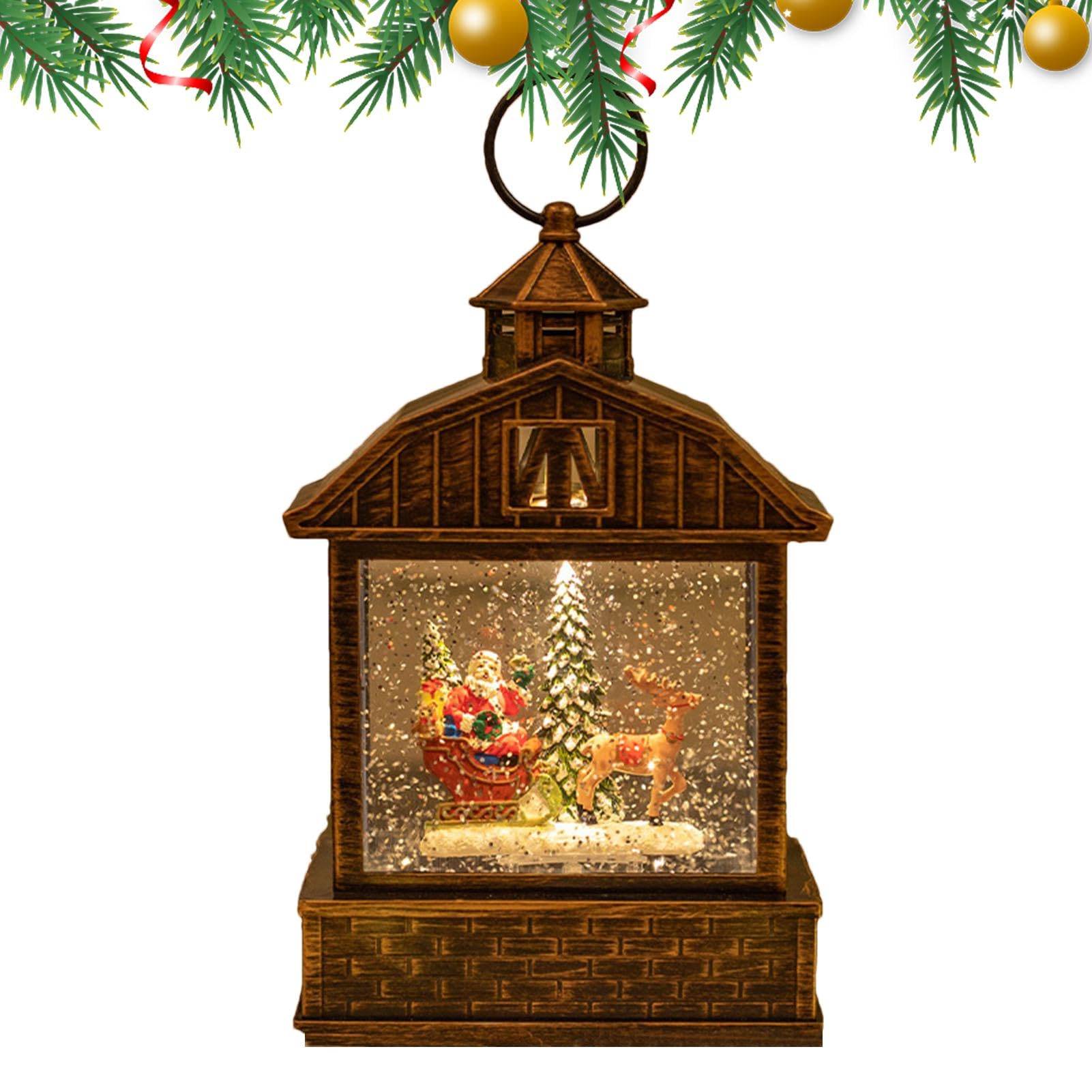 Farol de bola de nieve navideño iluminado para regalar en estas fiestas