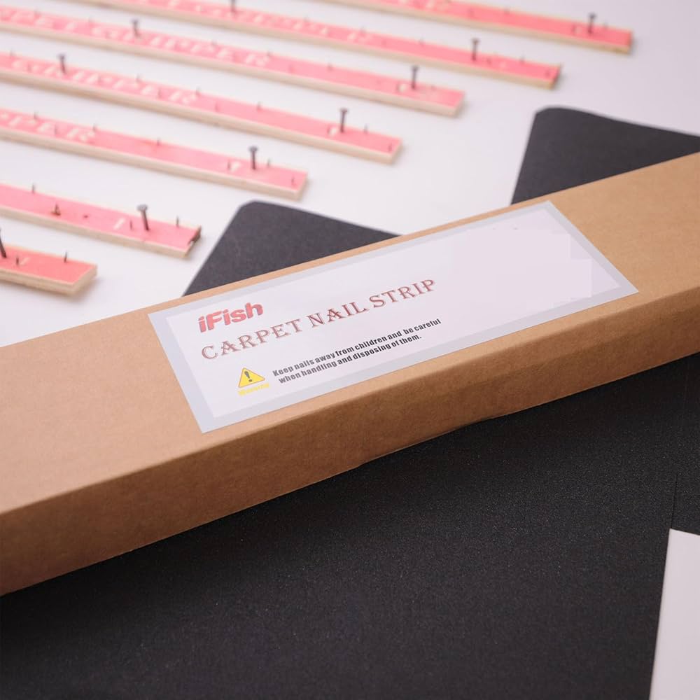 6PCS Carpet Tack Strips With Nails, For Tufting Frame Concrete Floor Rug Gripper Adhesive Installation Helper 169384