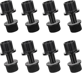 License Plate Bolts 8 Pcs 6mm License Plate Screws Universal Thread Screws Nylon Bolts and Nuts for Motorcycle Cars Trucks Bike Plates Fasteners (Black)